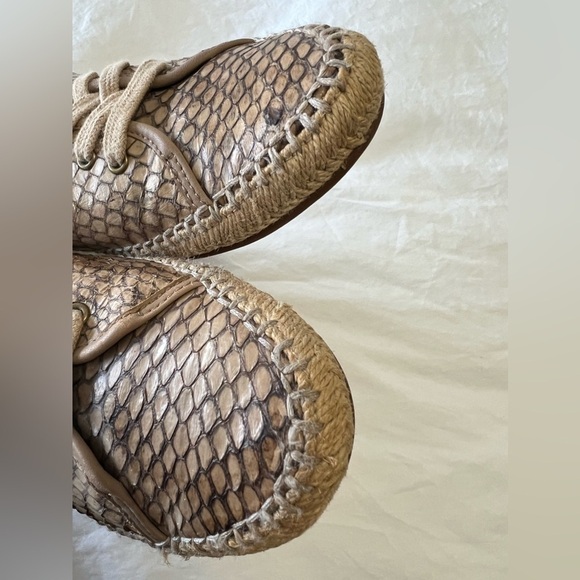 AERIN | Women’s SZ 9 | Nealson Snake Sneakers Taupe Espadrilles. - Picture 2 of 9